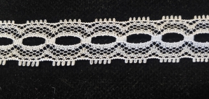 .75 inch Flat Beading Lace, White (410 YARDS FULL SPOOL) MADE IN USA
